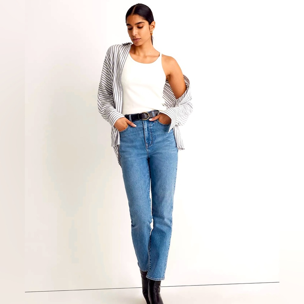 MADEWELL MOM JEANS in Basley wash